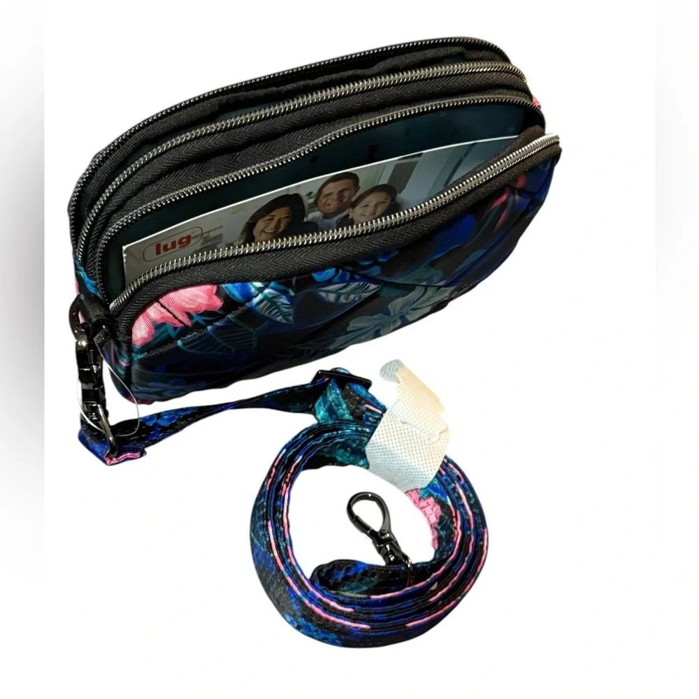 New Lug Coupe SE Convertible Crossbody Bag Resort Black Tropical Floral - Picture 5 of 10